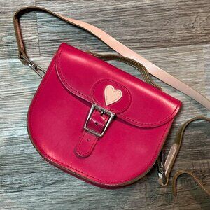 Brit-Stitch special edition Half-Pint crossbody satchel, pink heart